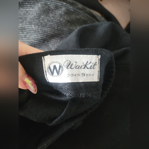 Petite Wool Black High Waisted Dress Pants - Picture 4 of 9